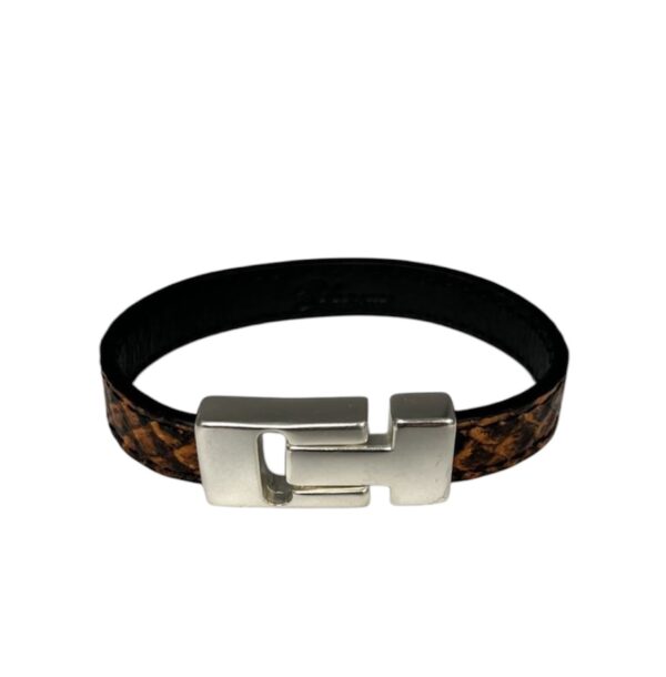 <b> Bracelet Lise Imprimé Python Orange</b>